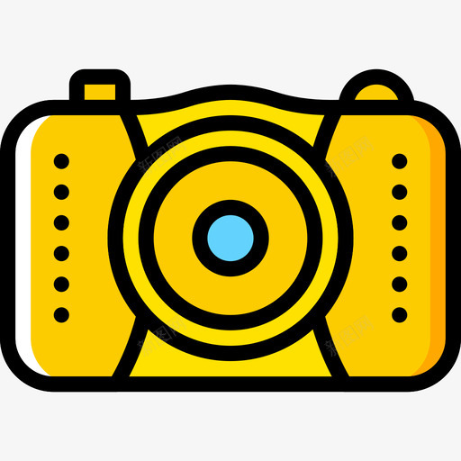 照相摄像机摄影6图标svg_新图网 https://ixintu.com 摄像机 摄影6 照相 黄色