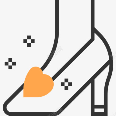 鞋子童话黄影图标图标