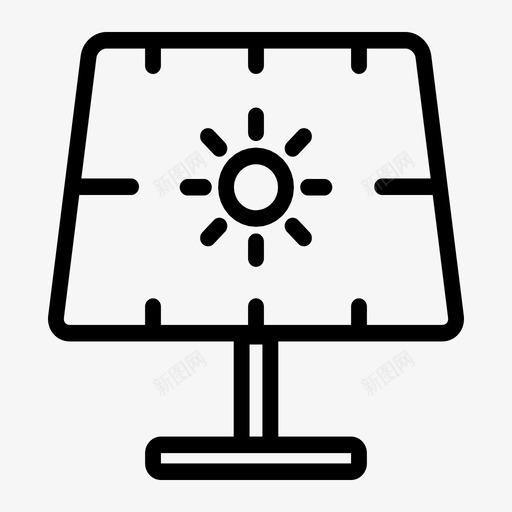 电池板充电器电力图标svg_新图网 https://ixintu.com 充电器 太阳能 电力 电池板 能源