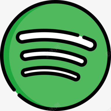 Spotify社交媒体25线性颜色图标图标