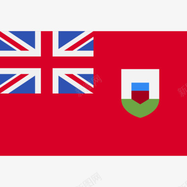百慕大长方形国家简单旗帜图标图标