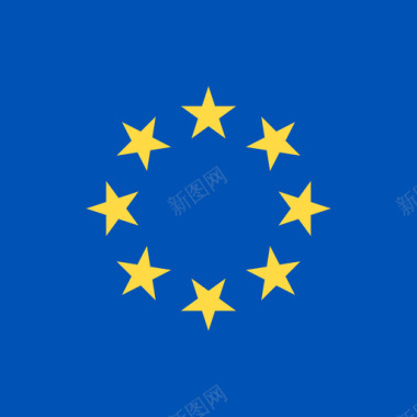 欧盟方形国家简单旗帜图标图标
