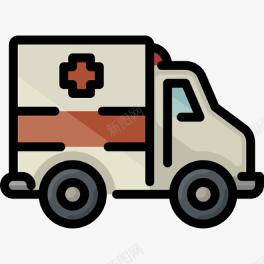 救护车医院11线颜色图标图标