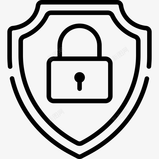 屏蔽数据安全4线性图标svg_新图网 https://ixintu.com 屏蔽 数据安全4 线性