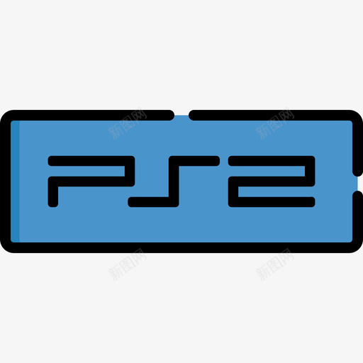 Ps2视频游戏logo2线性颜色图标svg_新图网 https://ixintu.com Ps2 线性颜色 视频游戏logo2
