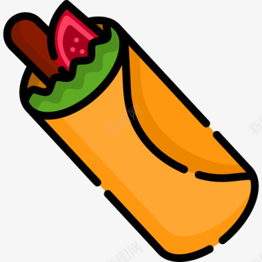 烤肉串食品和饮料10线性颜色图标图标