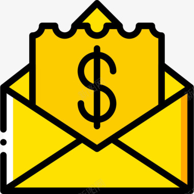 电子邮件邮件4黄色图标图标
