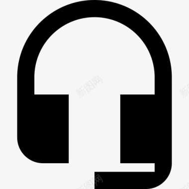 耳机硬件3单色图标图标