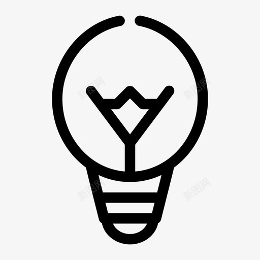 灯泡亮度电图标svg_新图网 https://ixintu.com 亮度 工具间隙介质 想法 灯泡 电