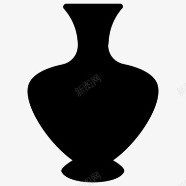 陶瓷花瓶古董花瓶粘土瓮图标图标