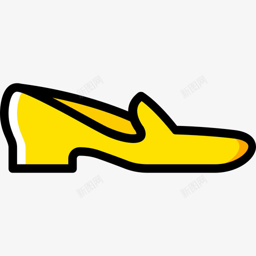 鞋女鞋4黄色图标svg_新图网 https://ixintu.com 女鞋4 鞋 黄色