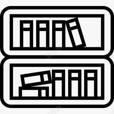 书架家用家具2线性图标图标