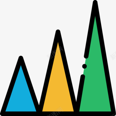金字塔图信息图元素线颜色图标图标