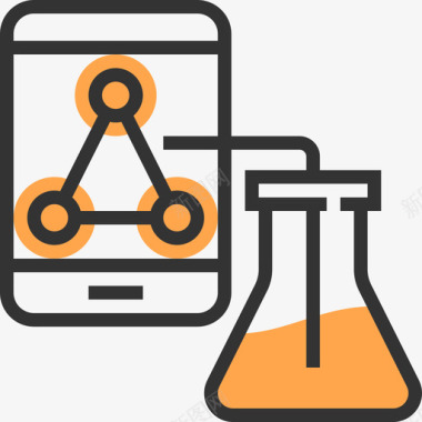 烧瓶化学8黄影图标图标