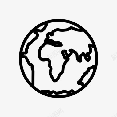 地球地图集行星图标图标