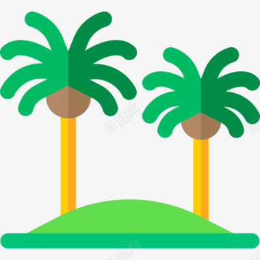 棕榈树自然13平坦图标图标