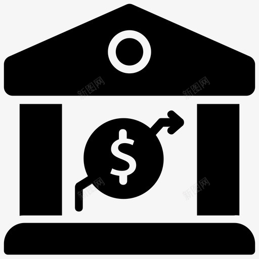 银行大楼外汇交易所外汇市场图标svg_新图网 https://ixintu.com 会计审计字形图标 外汇交易 外汇交易所 外汇市场 股票市场 银行大楼