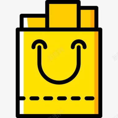 购物袋购物42黄色图标图标