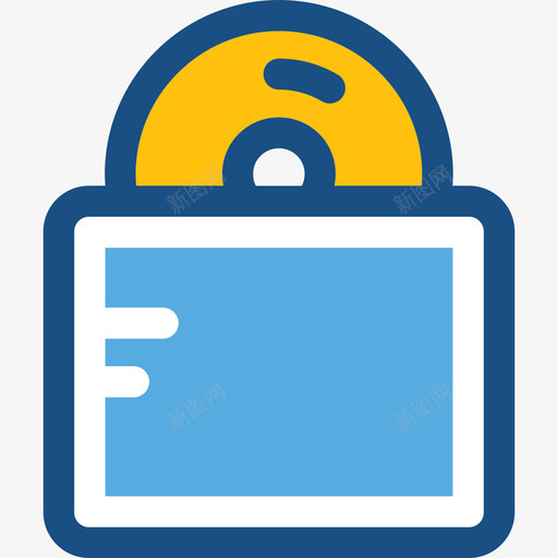光盘网络与通信双色图标svg_新图网 https://ixintu.com 光盘 双色 网络与通信