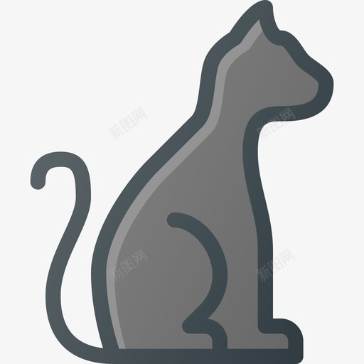 猫宠物配件线颜色图标svg_新图网 https://ixintu.com 宠物配件 猫 线颜色