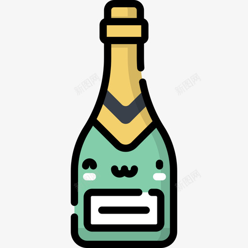 香槟爱12线性颜色图标svg_新图网 https://ixintu.com 爱12 线性颜色 香槟