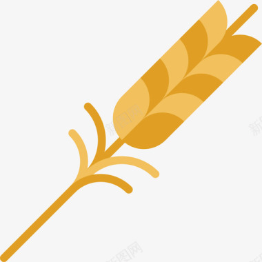 小麦感恩节18平坦图标图标