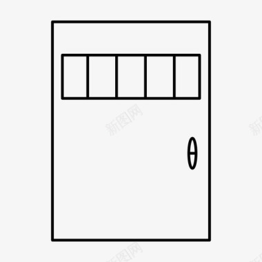 门牢房锁图标图标