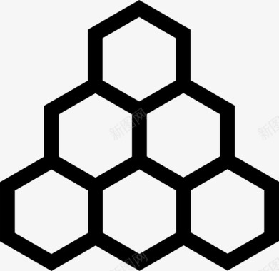 蜂巢蜜蜂收获六边形图标图标