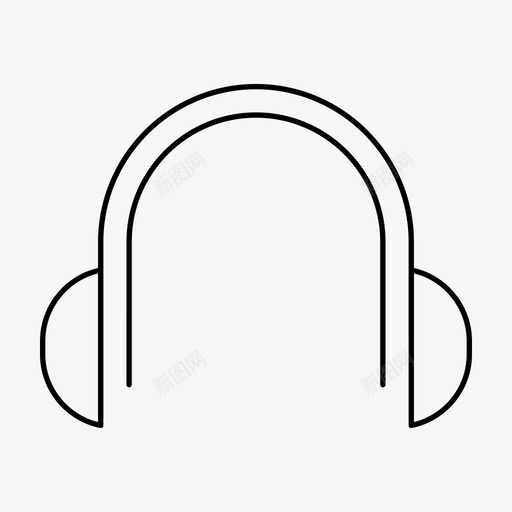 耳机享受聆听图标svg_新图网 https://ixintu.com ios营销 享受 广告瘦图标 耳机 聆听