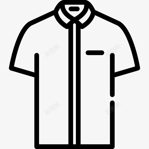 衬衫服装款式3直筒图标svg_新图网 https://ixintu.com 服装款式3 直筒 衬衫