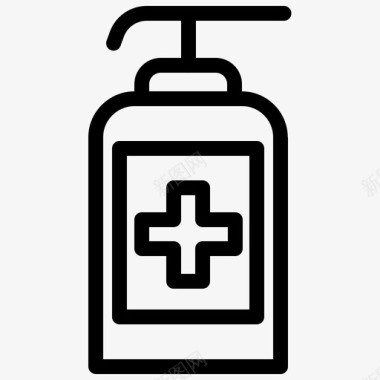 肥皂分配器医疗护理图标图标