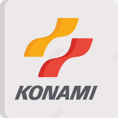 Konami视频游戏徽标扁平图标图标