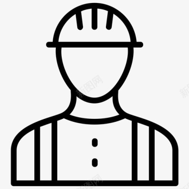 工人承包商雇员图标图标