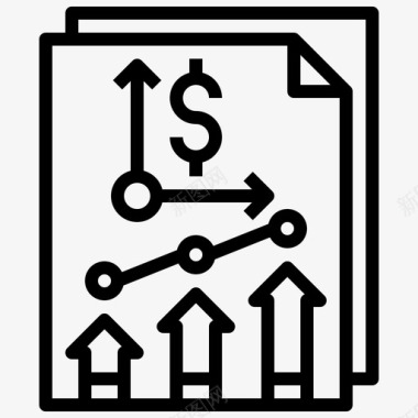 财务报告商业和金融图表图标图标