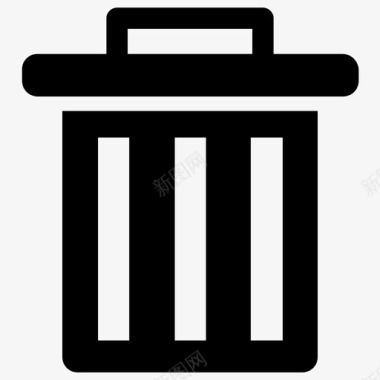 垃圾箱回收箱摄影设备字形图标图标