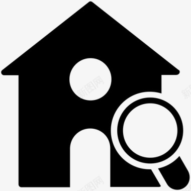 房屋检查房屋搜索财产检查图标图标