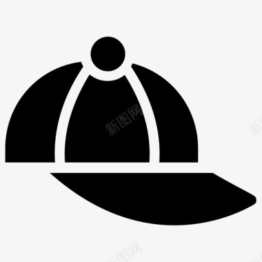 运动帽棒球帽帽子图标图标