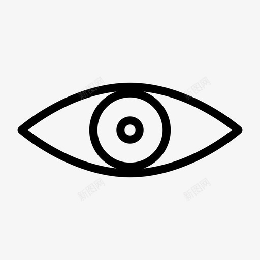 眼睛外观视图图标svg_新图网 https://ixintu.com ios大纲 外观 用户界面 眼睛 网络 视图 视觉
