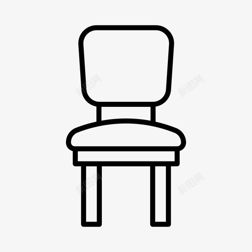 椅子餐厅家具图标svg_新图网 https://ixintu.com 内饰 家具 家居 椅子 餐厅