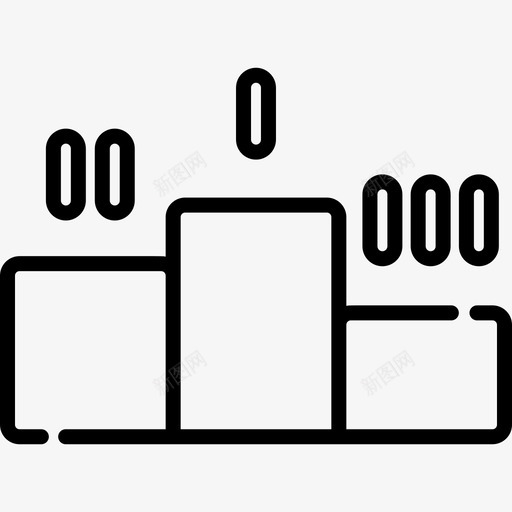 领奖台足球2队直线型图标svg_新图网 https://ixintu.com 直线型 足球2队 领奖台