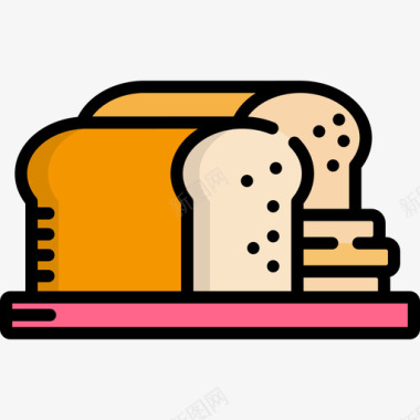 面包面包房18原色图标图标