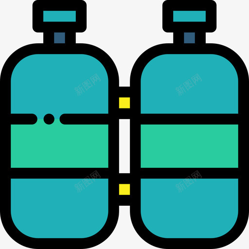 氧气罐运动型44线性颜色图标svg_新图网 https://ixintu.com 氧气罐 线性颜色 运动型44