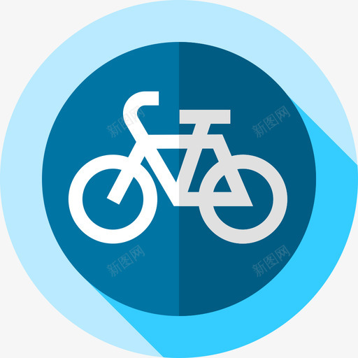 自行车交通标志7平坦图标svg_新图网 https://ixintu.com 交通标志7 平坦 自行车