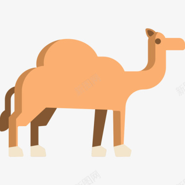 骆驼动物27扁平图标图标