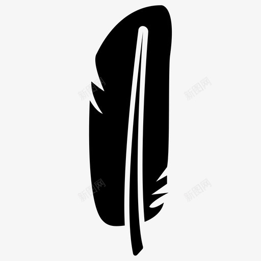 羽毛鸟羽毛羽毛笔图标svg_新图网 https://ixintu.com 羽毛 羽毛向量字形图标 羽毛笔 鸟羽毛