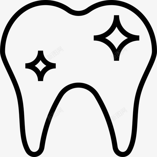 牙齿医疗和健康3线性图标svg_新图网 https://ixintu.com 医疗和健康3 牙齿 线性