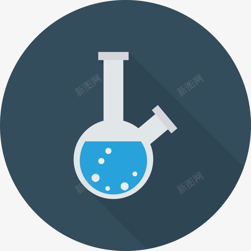 烧瓶教育44圆形图标svg_新图网 https://ixintu.com 圆形 教育44 烧瓶