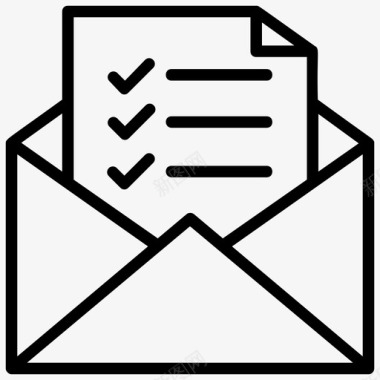 清单议程电子邮件清单图标图标