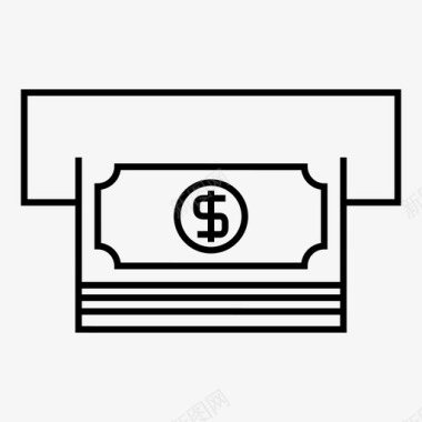现金提款货币图标图标