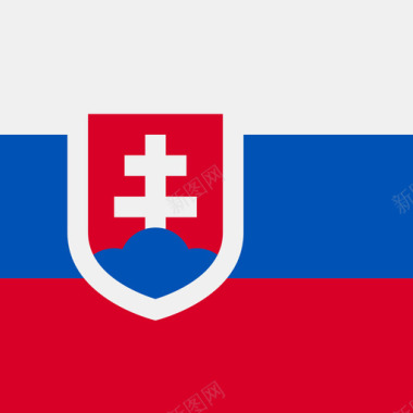 斯洛伐克方形国家简单旗图标图标